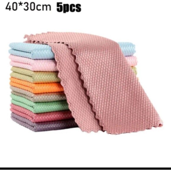 5 Pcs Streak Free , MICROFIBER,Nanoscale Cleaning Cloth,wash Cloth,12x16 Inches - Picture 7 of 8